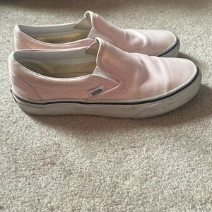 Vans Slide On Shoes - Size 7 - Light Pink - Worn Quite A Bit